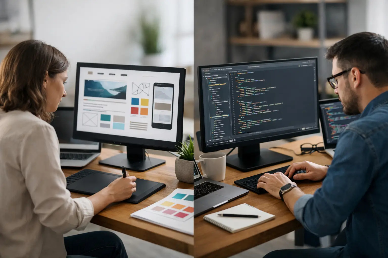 The difference between web design and web development