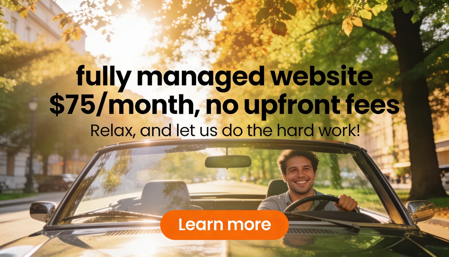 Fully managed websites for $75 per month