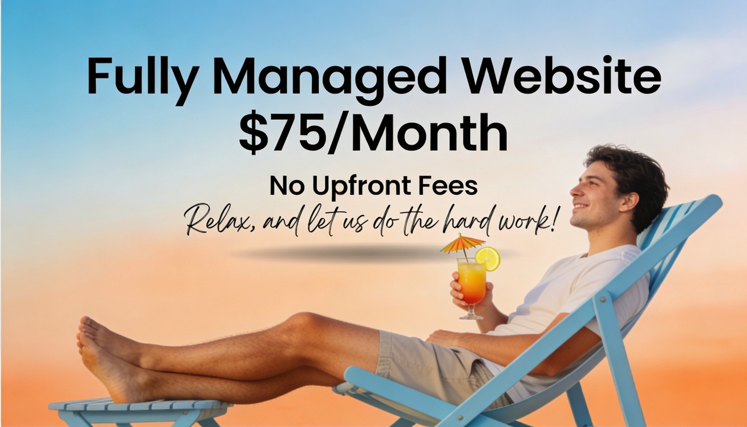 Fully managed websites for $75 per month