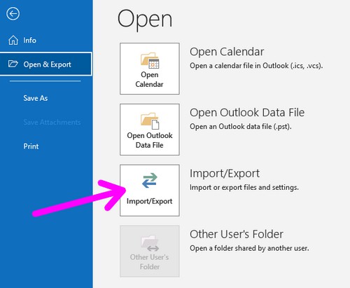 Step 1 to change from POP3 to IMAP